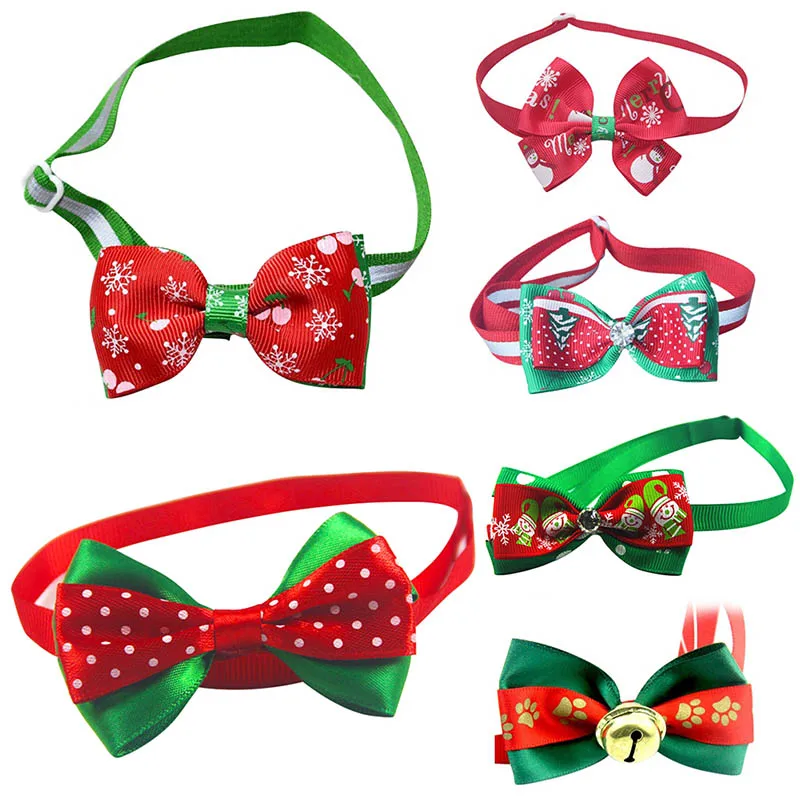 Рождественский галстук-бабочка для собак и кошек, Лидер продаж, галстук для собак, Свадебные Рождественские аксессуары