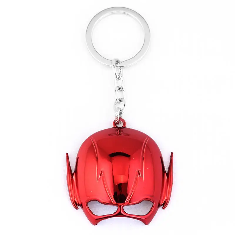 DC Comics Супер герой флэш-брелок Мульти Стиль флеш-колье логотип круглый металлический брелок для ключей - Цвет: red
