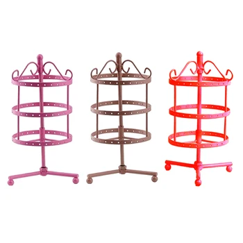 

3PCS Set 72-Hole Rotating Metal Jewelry Display Rack Earrings Storage 3-tier