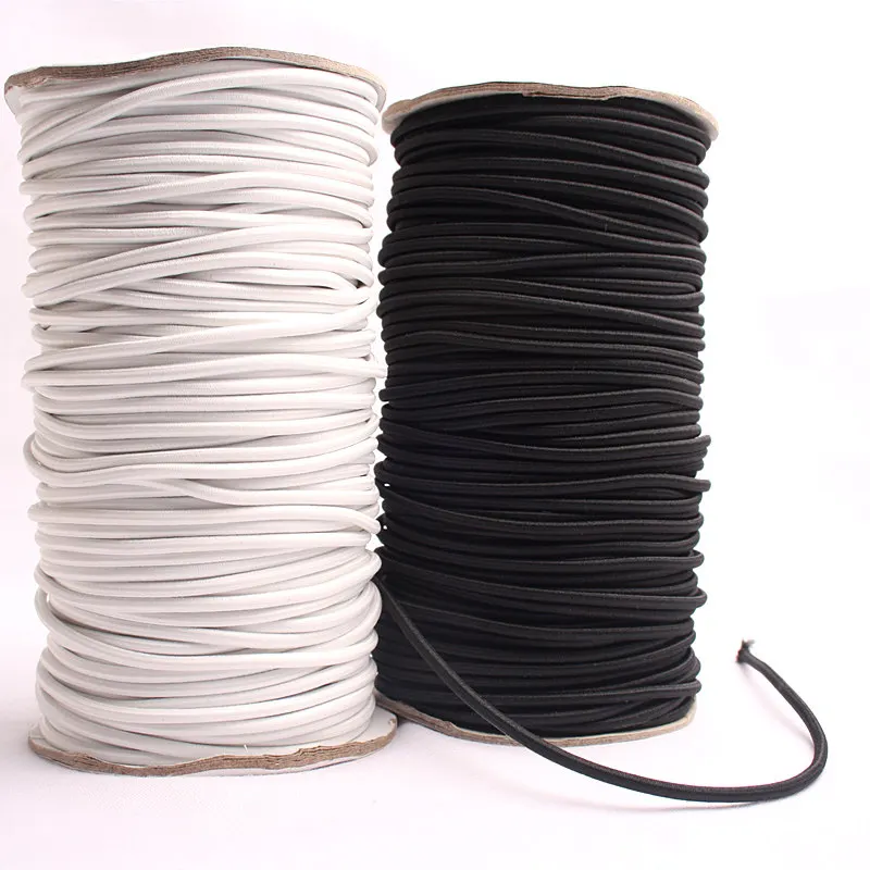 

5M Black/White Strong Elastic Rope Cord Bungee Shock Cord Stretch String for Outdoor Project Kayak Boat Bag Luggage AA8513