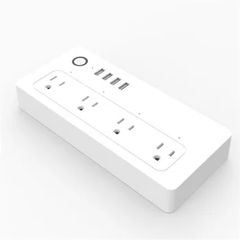 

PLYMOTON Smart WiFi US Plug Sockets Outlets with USB Surge Protector Remote Control Compatible With Amazon Alexa Google Home
