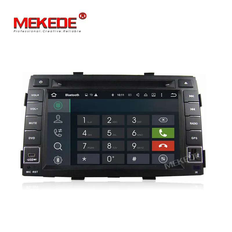 Perfect MEKEDE Quad core 2GB RAM Android7.1 Car GPS DVD player for kia Sorento 2009 2010 2011 2012 inlcuding 4G LTE wifi BT Radio Audio 2