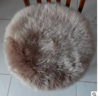 Immitation Wool Round Chair Cushion Bench Sheepskin Tatami Seat