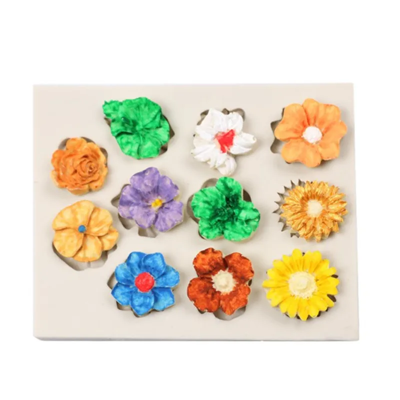 

Sugarcraft 1 piece Flower silicone mold fondant mold cake decorating tools chocolate gumpaste mold Pastry Baking Tool Mould