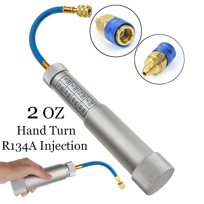 

1 Set Hand Turn Pump Oil Injection Car Oil Injector Auto A/C Adapter Professional Replaces High quality Latest