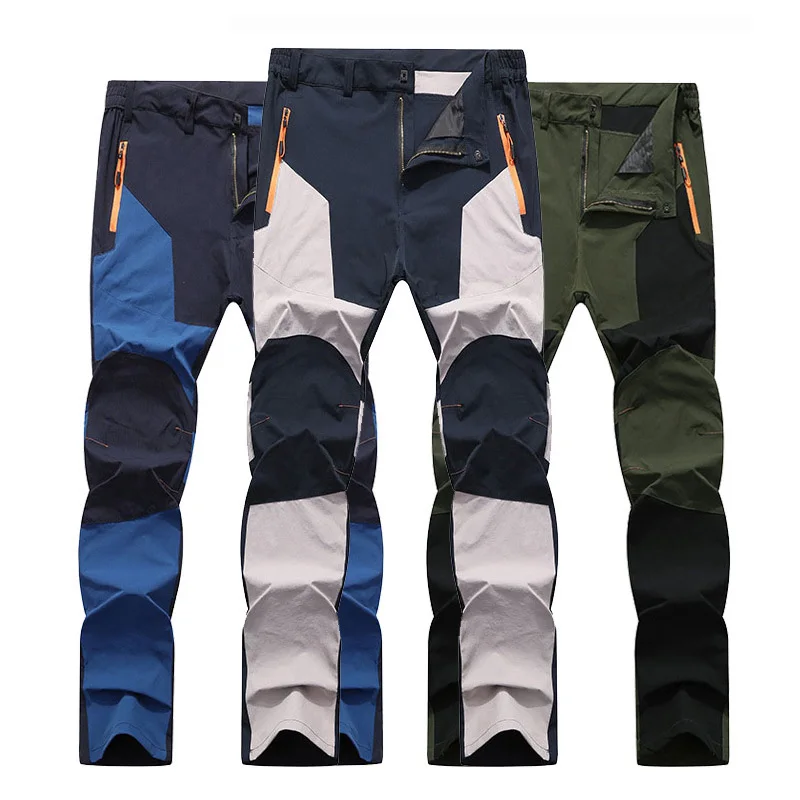 

Summer Quick Dry Outdoor Pants Waterproof Breathable Elastic Trekking Pants Hiking Cycling Climbing Camping Thin Trousers