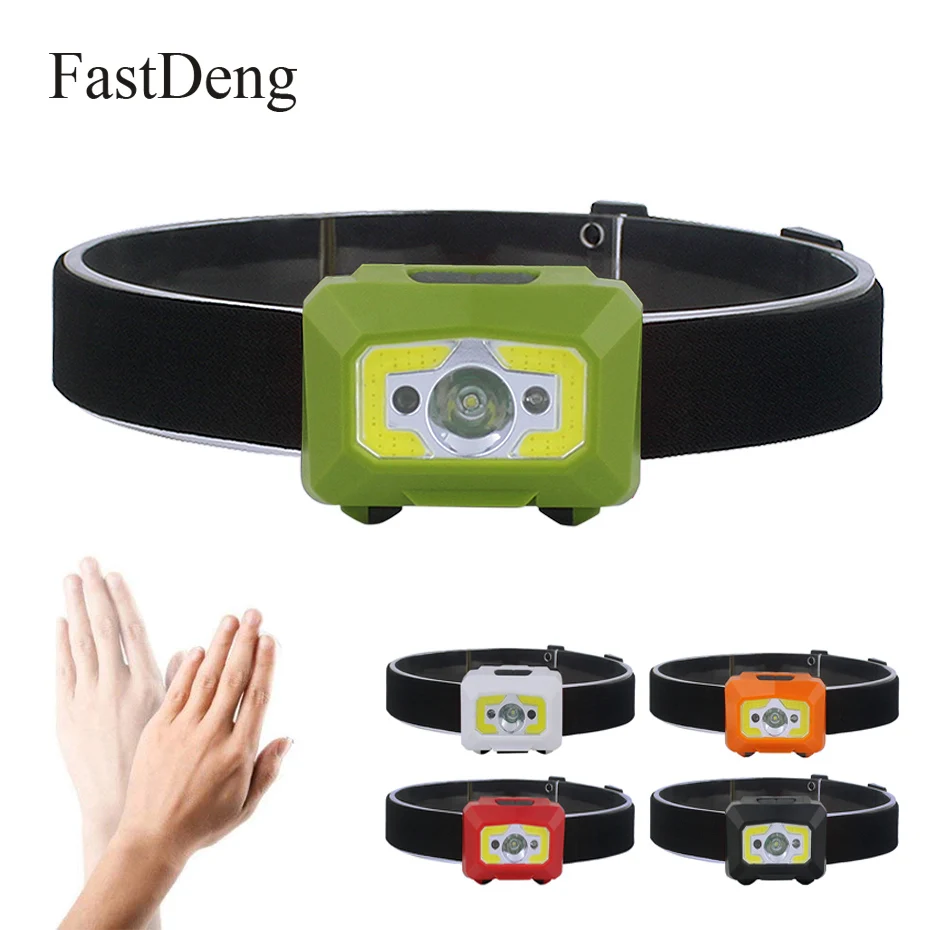 

10W LED Body Motion Sensor Headlamp XPE COB Mini Headlight USB Rechargeable Outdoor Camping Flashlight Head Torch Lamp 3000LM