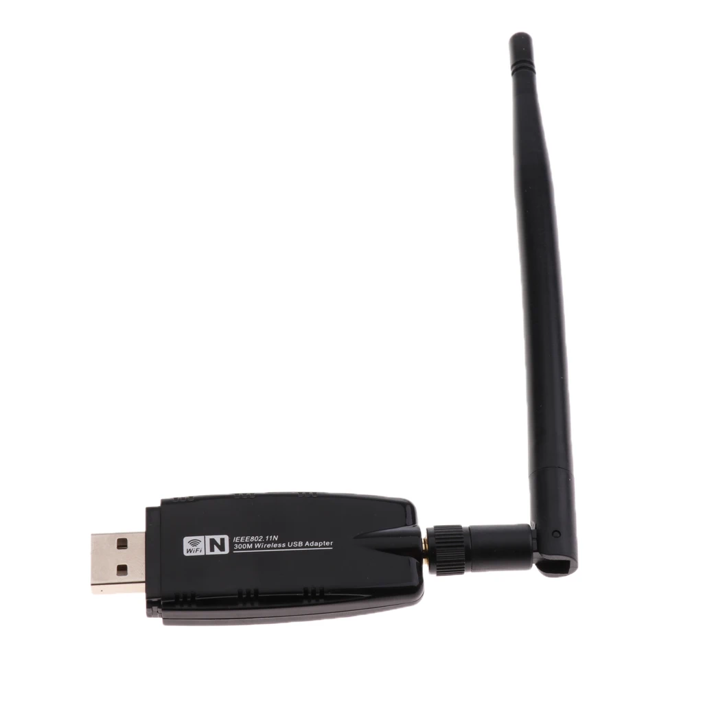 300M Wireless Adapter 2.4GHz Wifi Usb Dongle 5dbi High Gain External Antenna