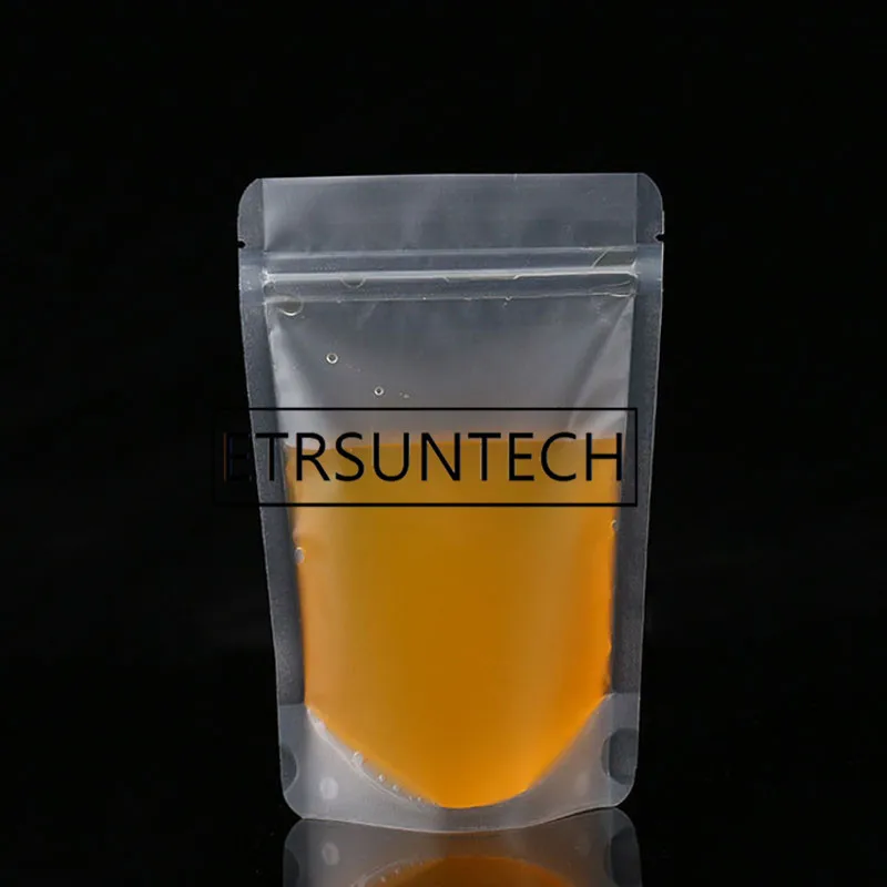 500pcs 13cm*20cm Hot Beverage Packed Bags Juice Tea Packing Stand up