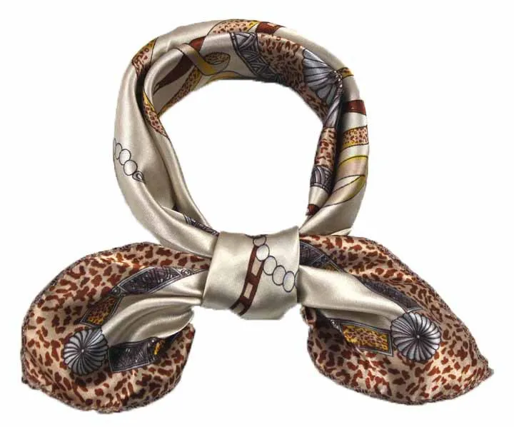 

Women's professional neckerchief small size 50*50 beautiful square scarf bag wraps Stewardess' silk collar scarfs Style 10