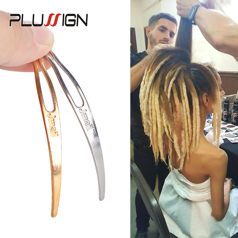 Plussign легко фиксирующая игла для волос Loc инструмент рукоделия дредлок Sisterlocks