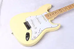 Китайская Фабрика нестандартной высокое качество Stratocaster крем желтый Электрический Гитары Бесплатная доставка