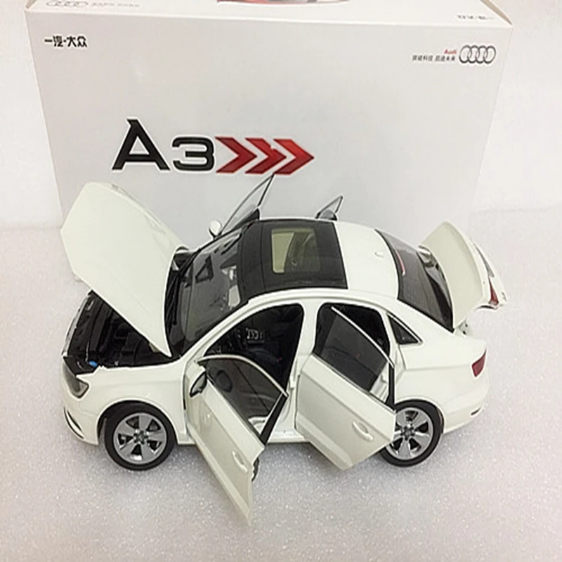 Белый/черный 1:18 Модель автомобиля Audi A3 2012 Седан сплав мини автомобиль миниатюрный автомобильный подарок коллекция