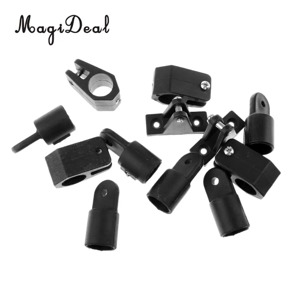 MagiDeal Universal 12Pcs/Set 22mm Boat Bimini Top Nylon Fittings Kits - Eye End+Jaw Slide+Hinge Replacement for Water Sport Acce