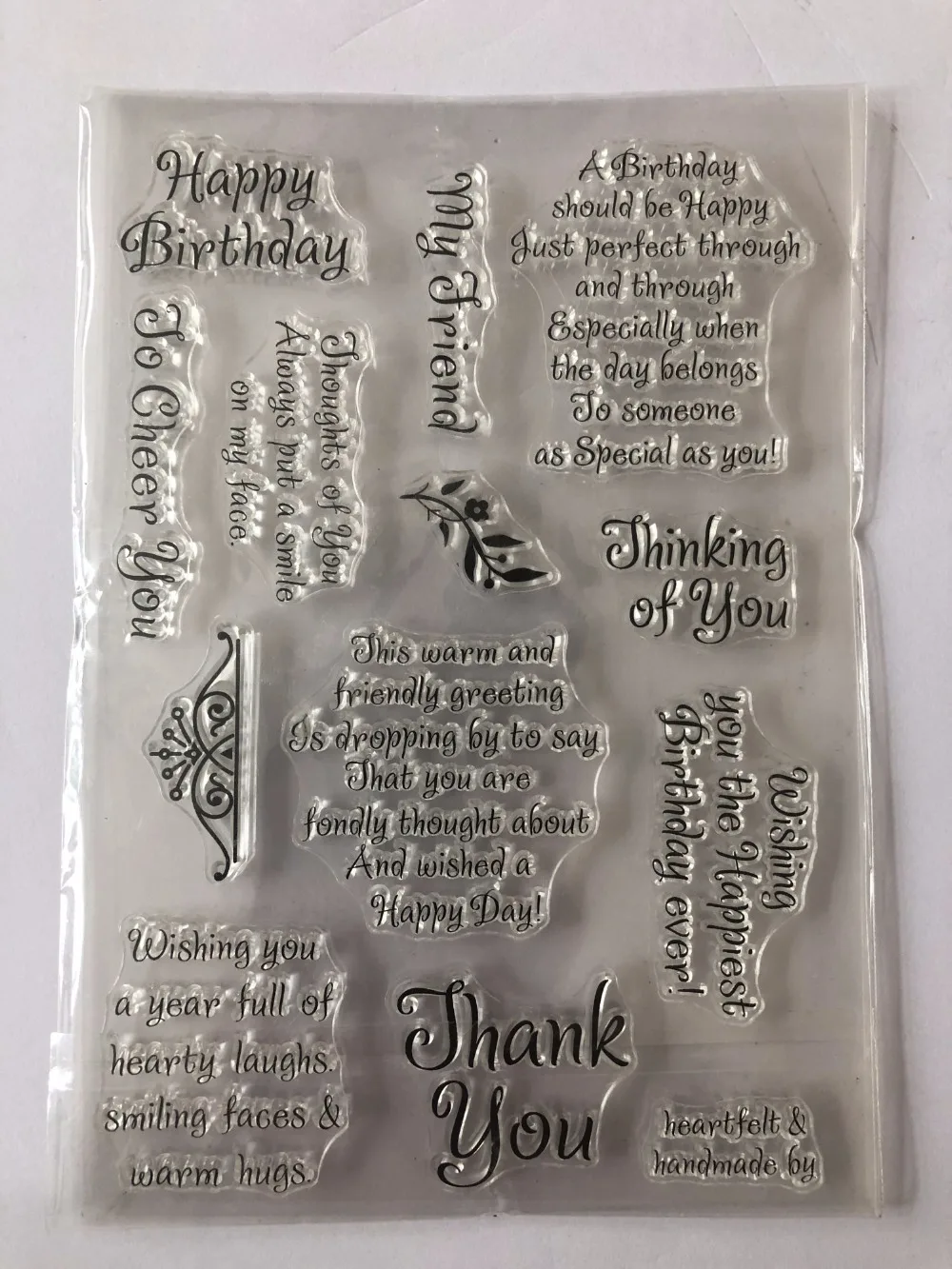 

Happy birthday Transparent Clear Silicone Stamp Seal DIY Scrapbooking photo Album Decorative Clear Stamp A0691