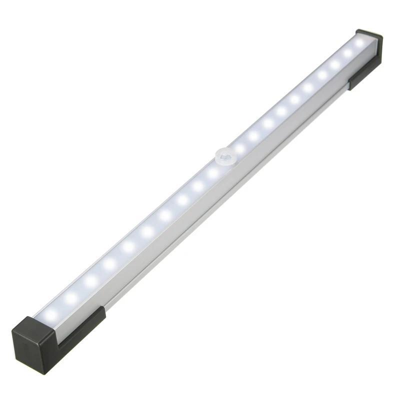 comprar 3 Modos de 34 CM Sem Fio PIR Sensor De Movimento 20 LED Alimentado Por Bateria Tira CONDUZIDA Barra de Luz Sob o Armário Luz Da Noite DC9V
