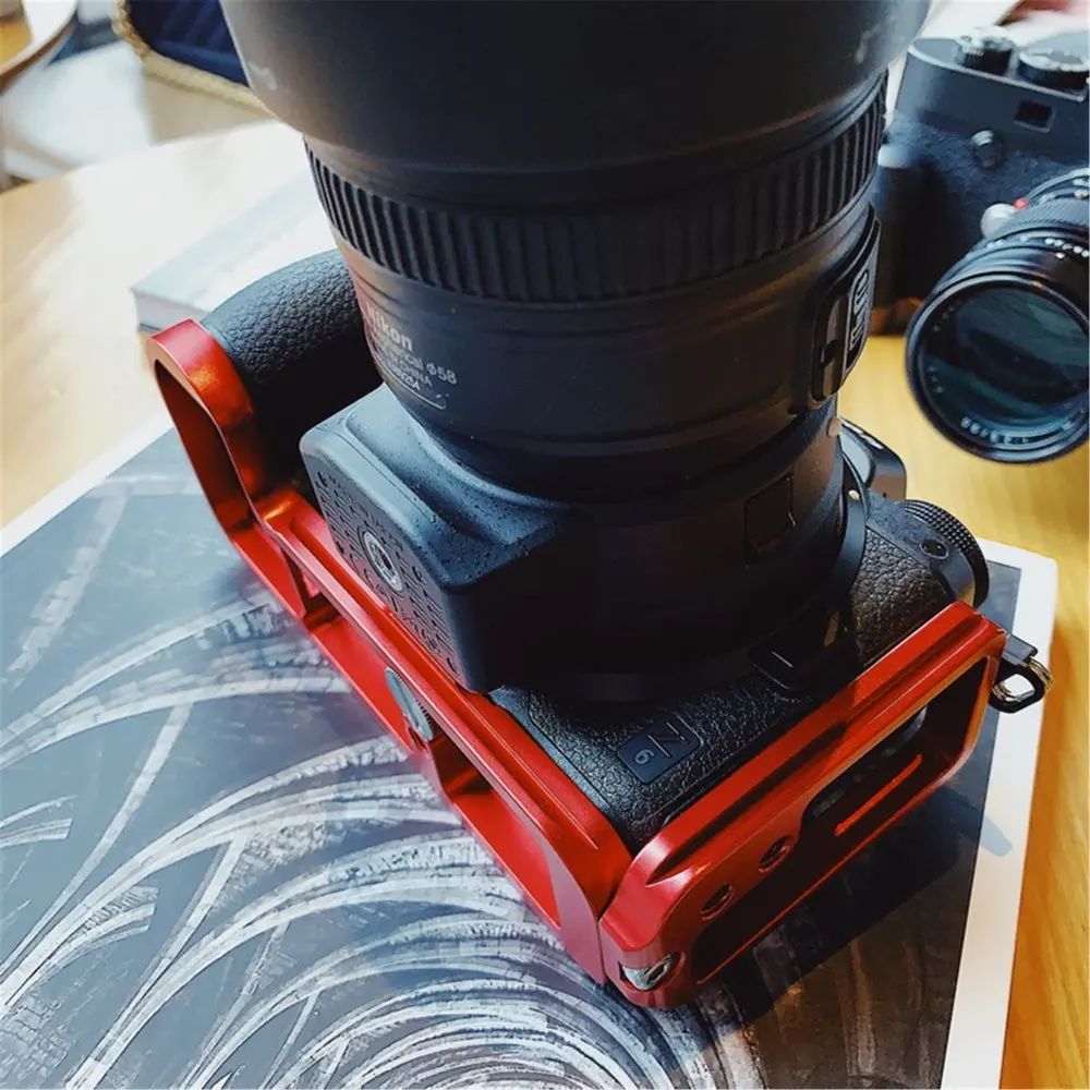 Красная алюминиевая быстрый выпуск QR пластина в форме буквы L вертикальный кронштейн для Nikon Z6 Z7 Arca Sunway Benro