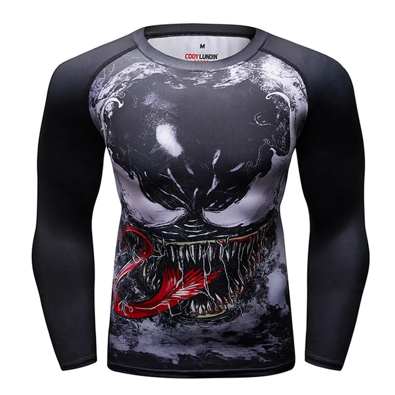 Футболка Rashguard Mma Muay Thai мужская спортивная футболка с длинным рукавом и принтом