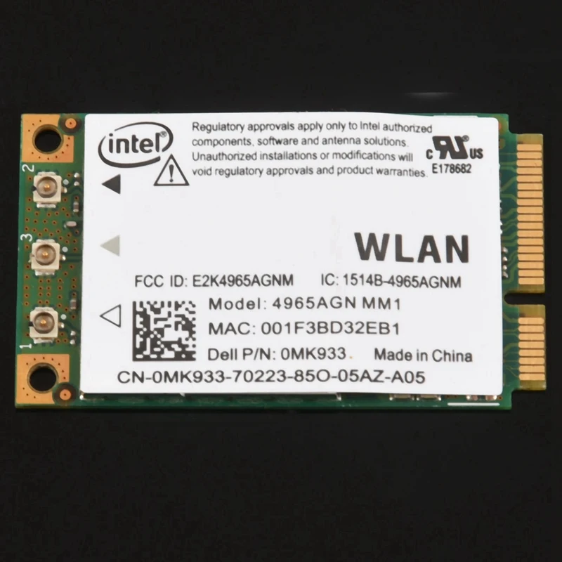 Новая беспроводная карта Wi-Fi 4965AGN MM1 для Dell Latitude D520 D530 D630 D820