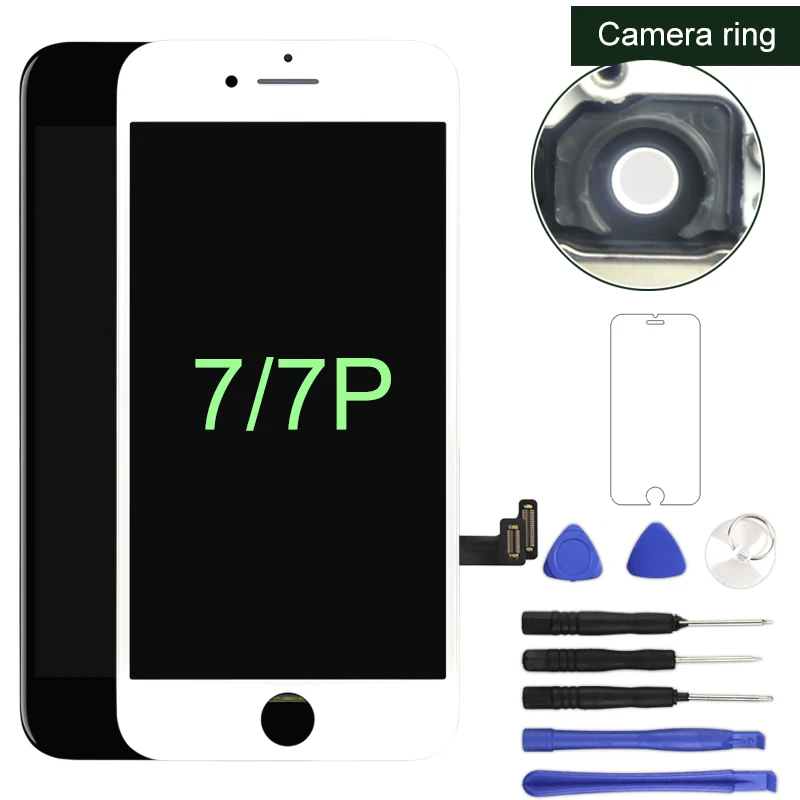 Meilleur Grade D affichage Pour iPhone 7 7 Plus 8 Plus LCD Écran Pas de Dead Pixel Digitizer Assemblée Pour iPhone 7 8 plus LCD Avec Outils Kit