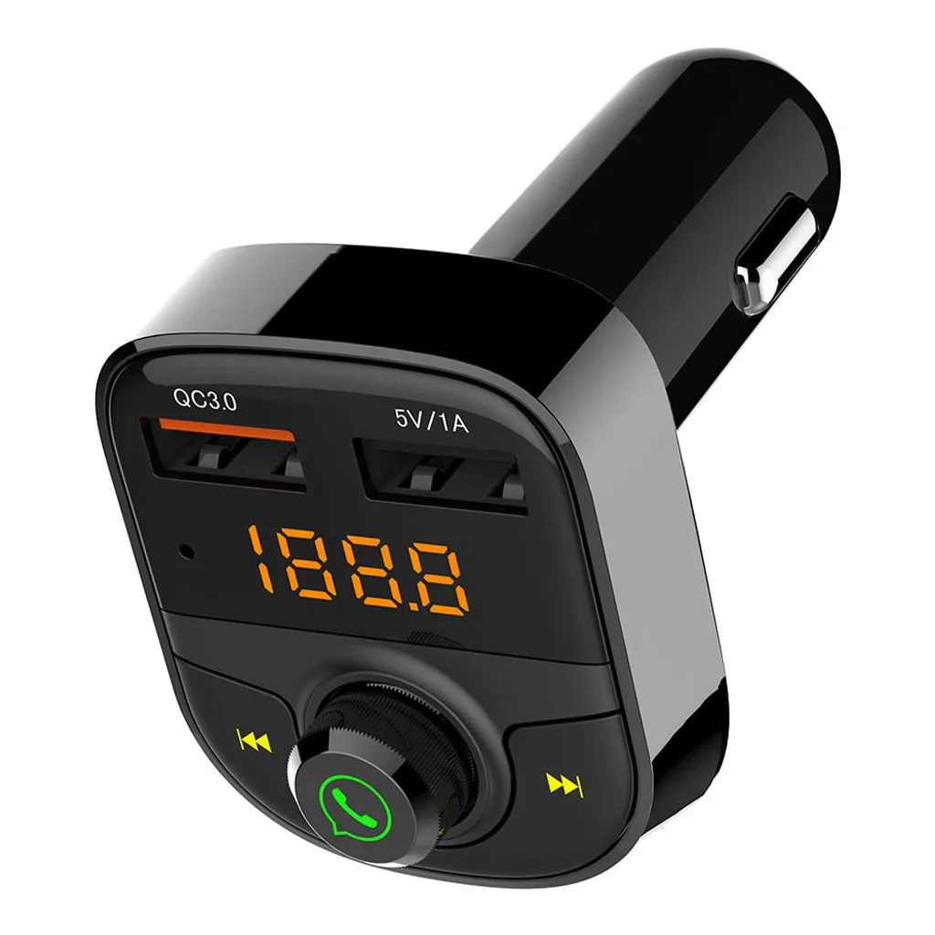 Bluetooth FM передатчик быстрое Зарядное устройство 3,0 Автомобильный MP3-плеер Dual USB беспроводное зарядное устройство телефон Зарядное устройство