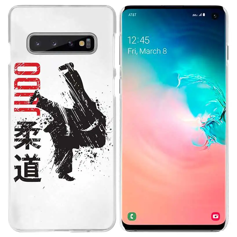 Дзюдо тхэквондо чехол для samsung Galaxy S10 5G S10e S9 S8 M30 M20 M10 J4 J6 плюс J8 Note 8 9 прозрачный жесткий чехол из ПК для телефона Coque