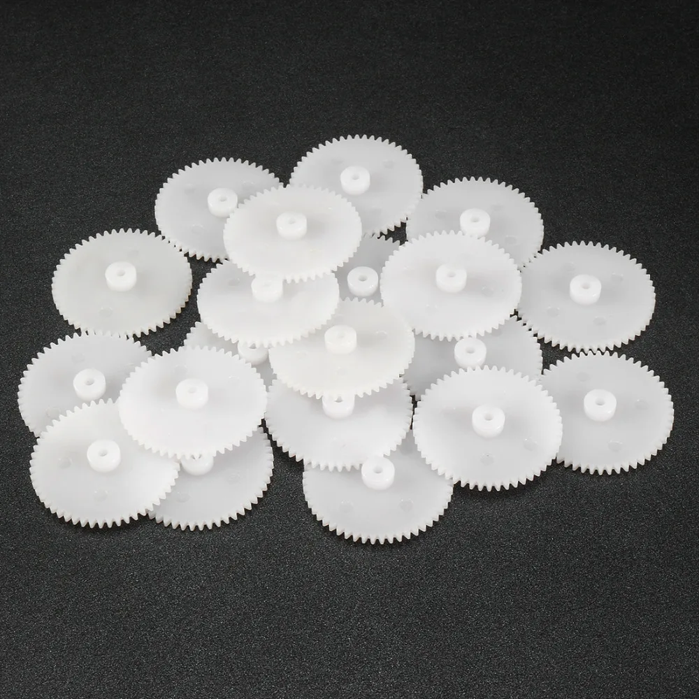 Uxcell 20pcs Plastic Gears 52 Teeth Model 522A Reduction Gear Plastic Worm Gears For RC Car Robot Motor