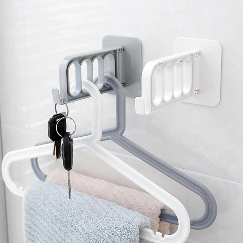 

Collapsible Door Hook Household Storage Racks Wall Door Clothes Coat Hat Hanger Kitchen Bathroom Rustproof Hooks