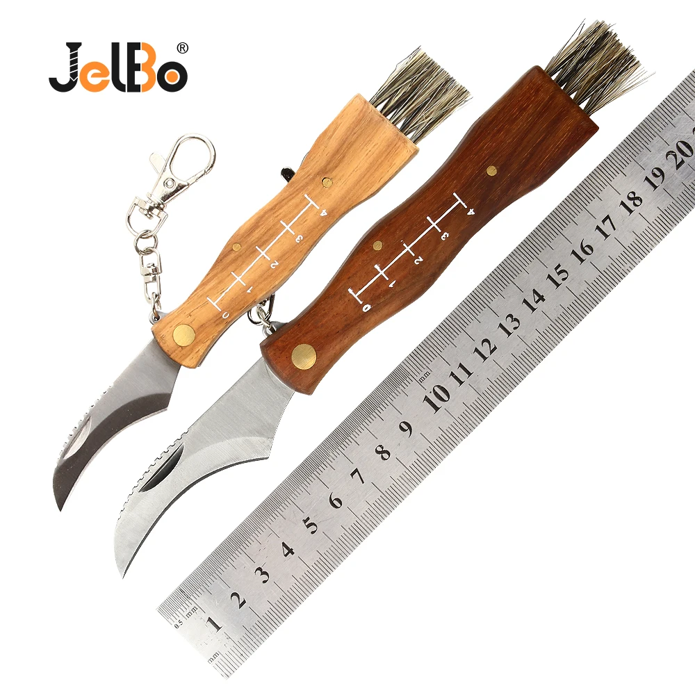 

JelBo 2cr12 Stainless Steel Mushroom Knife Folding Knife Outdoor Camping Hiking Survival Tools Portable Pocket Knife