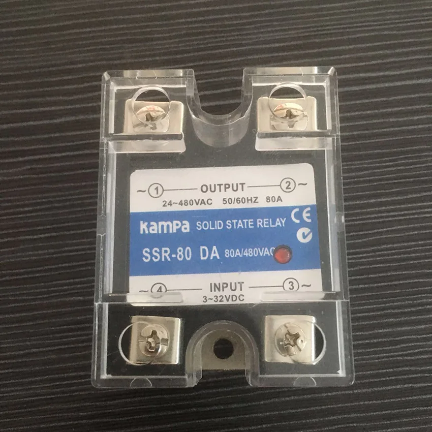 SSR-60DA 60A DC Control AC CE твердотельное реле вход 3-32 В постоянного тока контрольный выход