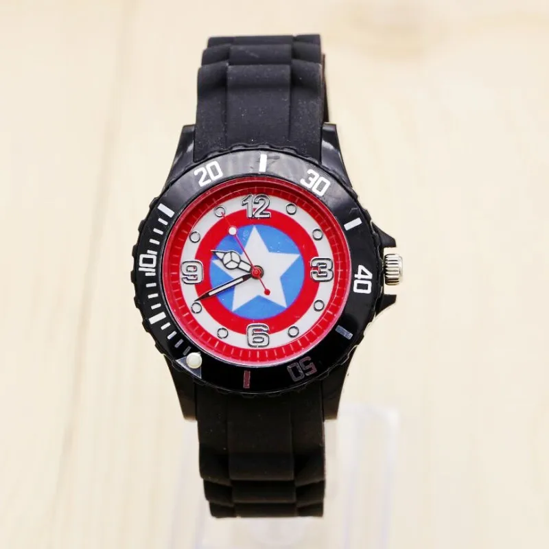 

2019 New fashion Children Cartoon Captain America Watches Fashion boy Kids express silica quartz WristWatch Gift relojes