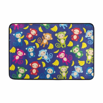 

Little Elf Dolls Pattern Bathroom Mat Funny Doormats Hold The Door Entrance Welcome Mats Rubber Back Doormats Hallway Carpets