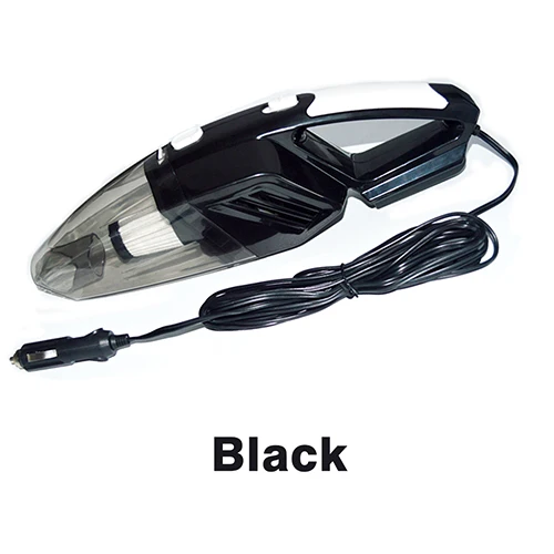 Hipppcron автомобильный пылесос 12 в 120 Вт 5 м ручной Мини пылесос для сухой и влажной уборки двойное использование Светодиодный светильник черный оранжевый синий - Цвет: Black