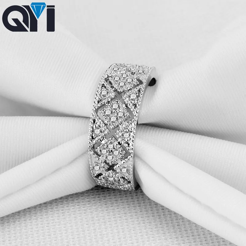 QYI классические 925 пробы серебряные кольца на палец для женщин DIY ювелирные