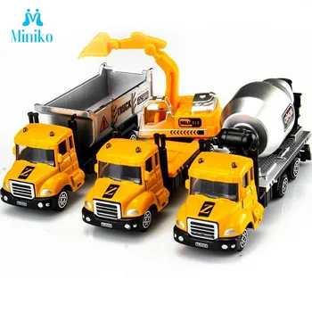 

All Model Car Toys Auto Salon Mini Simulation Engineering Express Garbage Fire Truck Police Cars Toy For Children Kid Party Gift