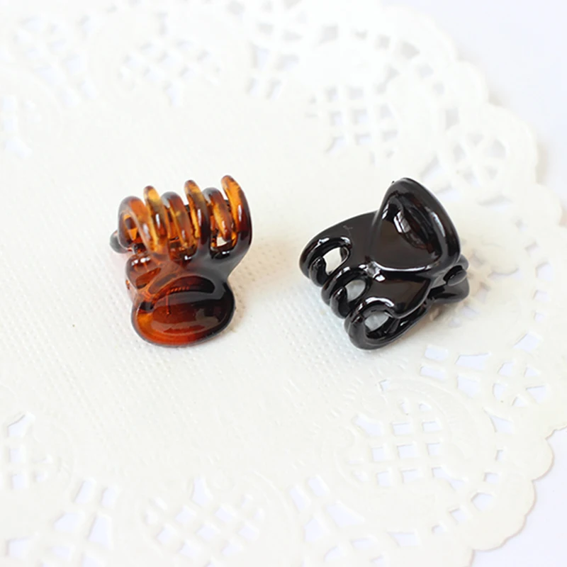 

12pcs/Bag Black Hair Clips Clipper Clamp For Women Ladies Plastic 6 Claws Charm Mini Hairpin Girls Hair Accessories