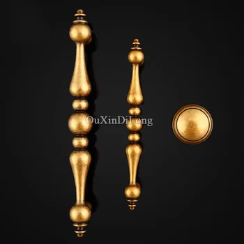 

Top Quality 1PCS European Solid Brass Kitchen Cabinet Door Handles Cupboard Wardrobe Drawer Wine Cabinet Pulls Handles and Knobs