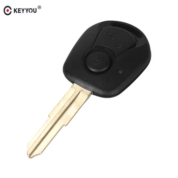 

KEYYOU 20X Remote Car Key Shell For Ssangyong Actyon Kyron Rexton 2 Buttons New Replacement Fob Case Cover Uncut Blade
