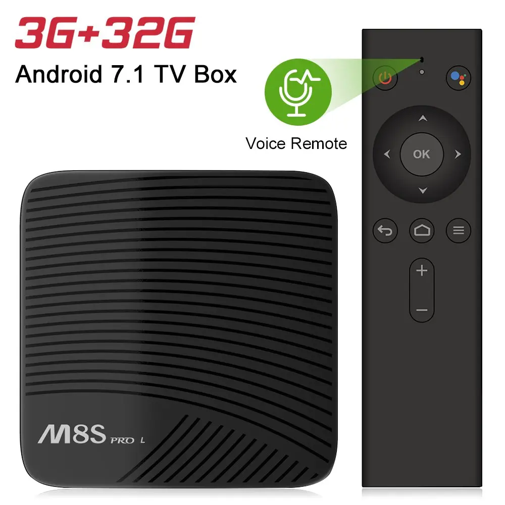 

Mecool M8S PRO L 3GB+32GB TV Box Amlogic S912 Octa Core Media Player H.265 Video Sharing 4K Network Box Android 7.1 TV BOX