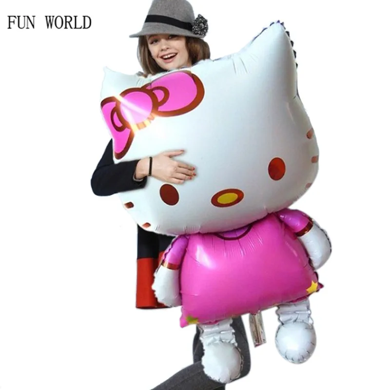 116*68 большой размер и 80*48 Средний Hello Kitty Cat Фольга шар мультфильм Свадьба День