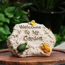 Садовый декор для двора Добро пожаловать в мой садовый знак садовый парк наружная Ландшафтная скульптура из смолы