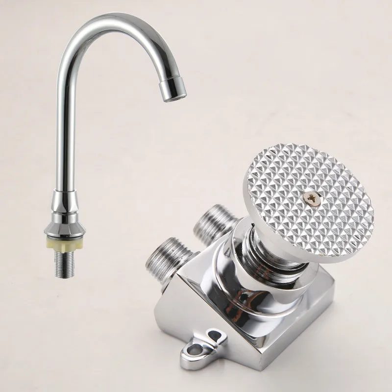 Us 35 0 50 Off 2016 Special Offer Promotion Chrome Brass Torneira Faucet Hongjing Type Medical Pedal Tap Switch Foot Basin Leading Laboratory In