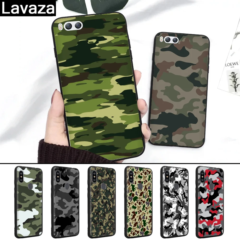 

Lavaza Camouflage Pattern Camo military Army Silicone Case for Xiaomi MI 6 8 9 SE Max 3 Lite F1 A1 A2 5X 6X MAX 3