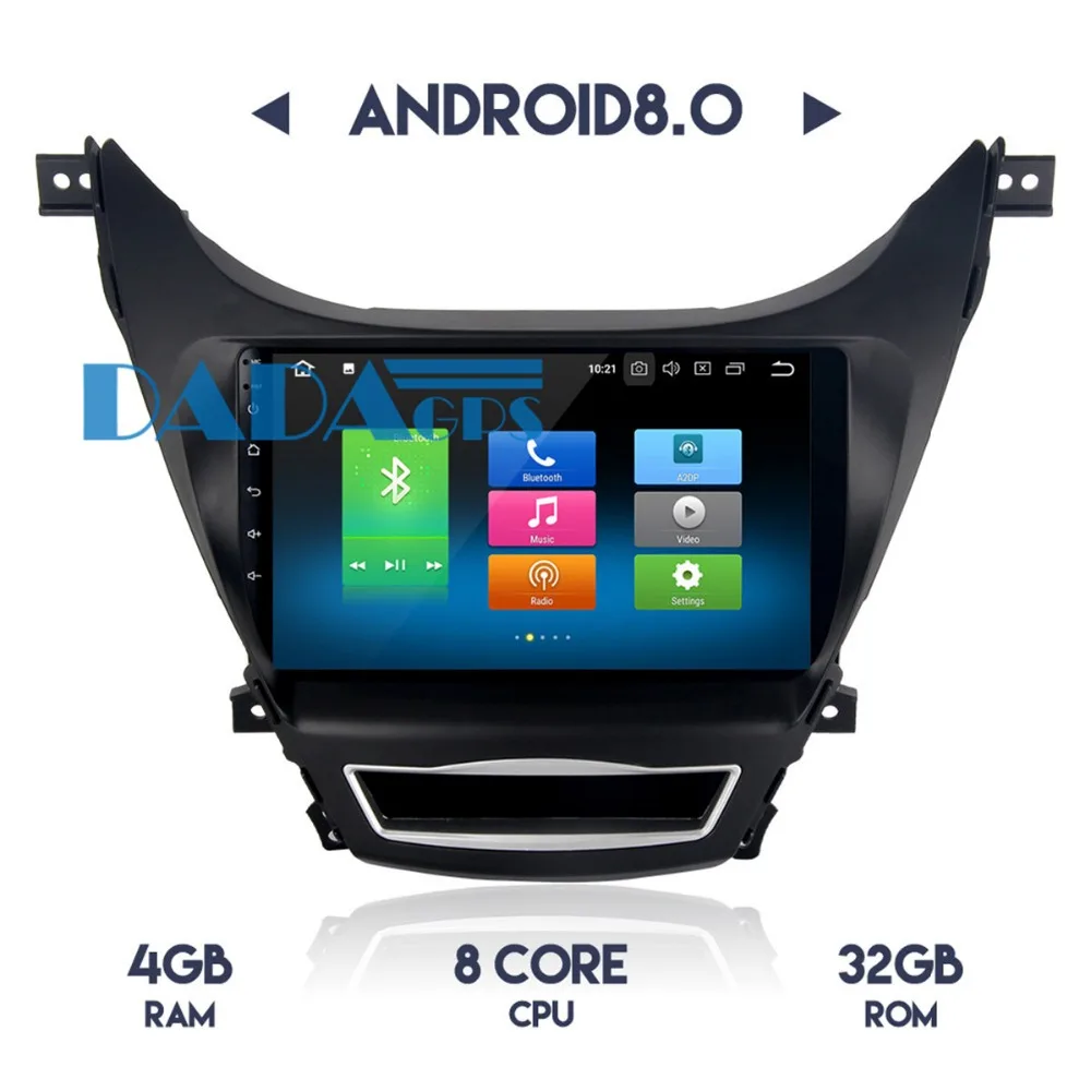 

2 DIN Android 8.0 7.1 Car Radio Stereo GPS Navigation for Hyundai Elantra 2012 2013 2014 2015 Car no DVD Player Video Multimedia