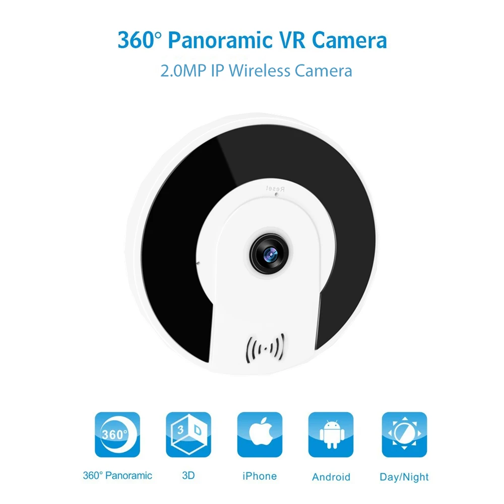 

Wireless Camera 2.0MP 1.3MP HD Fisheye Panoramic 360 Degree WIFI IP Camera Security Surveillance CCTV Baby Monitor Night Vision