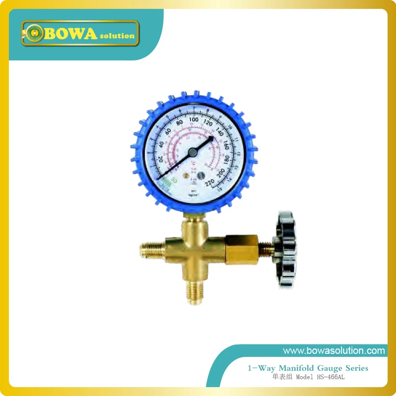 

1-Way manifold gauge for R12, R22 and R502 for freezer
