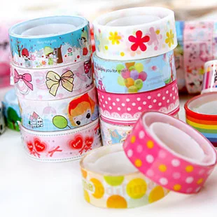 5pcs/lot DIY craft han edition color dream super lovely cartoon tape small tape adhesive tape