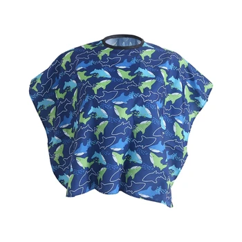 

Child Kids Waterproof Barber Hairdresser Hair Cutting Cape Haircut Apron Clothes Nylon Cute Dolphin Bat Sleeve Soft
