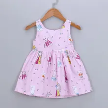 Huang Neey W#4 Новая мода Повседневная Горячая Дети девочка мультфильм сердце печати бантом без рукавов платье принцессы Милая одежда