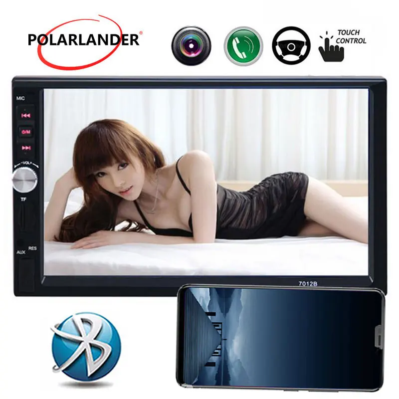 

7"Bluetooth MP5 Player Car Radio Stereo handfree Mirror Link HD 1024*600 Touch Screen USB TF 2DIN Mirror For Android Phone